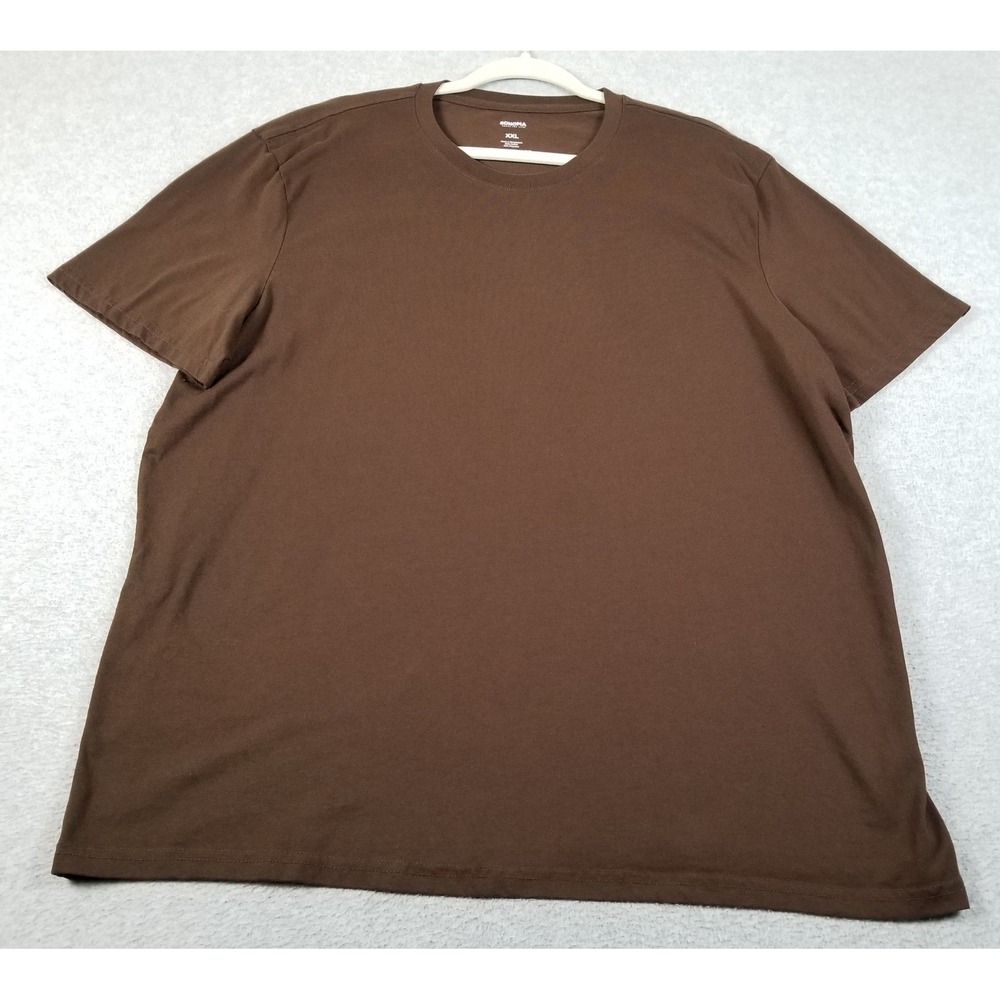 Sonoma T-Shirt Men's XXL 2XL Brown Short Sleeve Crew Neck Stretch Casual Tee